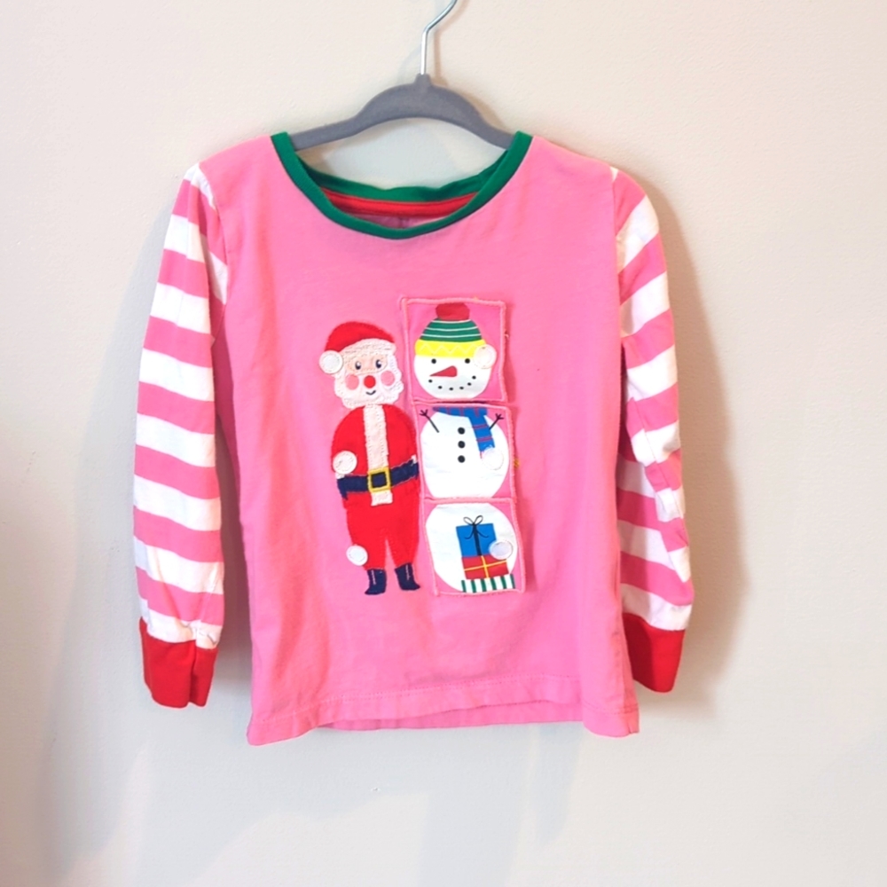 Mini Boden 3-4 yr Christmas peek-a-boo shirt